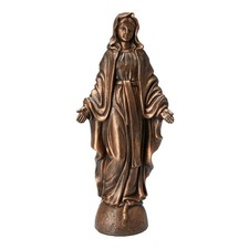 Heilige Maria ca. 20cm Mutter Gottes Figur Bronze-farbig Madonna Grabstein Staue