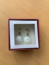 Antica Murrina VENEZIA, Ohrringe, Weißer Stein, ungetragen.