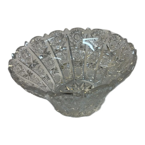 Lead crystal bowl hand cut - lead, hand-cut