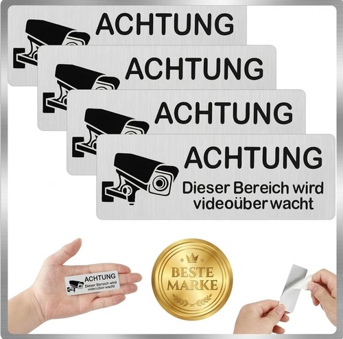 Videoüberwachung schilder - 4x,