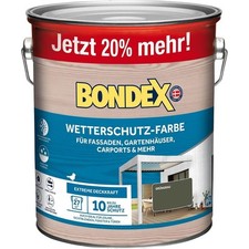 Bondex Wetterschutz Farbe Holzfarbe Holzschutzfarbe Dauerschutz Grün Grau 3L