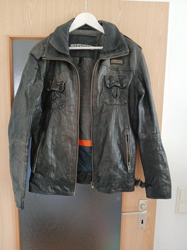 Superdry lederjacke l - lederjacke, gr.