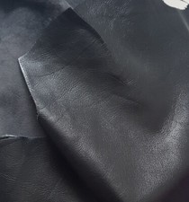 Echtes Leder, Nappaleder, Lammleder Lederstärke 0,7 mm in Schwarzgrau