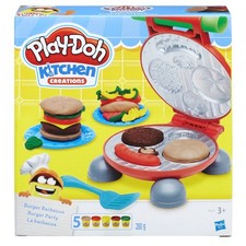 Play-Doh Burger Party Knete 5 Dosen Zubehör Kreatives Spielen für 3+ Jahre OVP