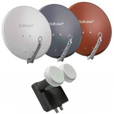 DUR-line Select 80cm Alu Sat Antenne + Inverto Monoblock Twin LNB 6 grad