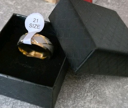 Titanring vergoldet - , +