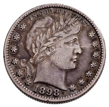 1898-S 25C Barber Quarter In