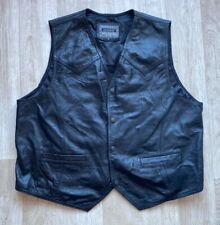 * Herren echt LEDER Weste Lederweste schwarz von Aviatrix Größe XL *