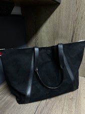 H&M Velour Optik Handtasche / Shopper Schwarz  Ohne Innentaschen / Fächer