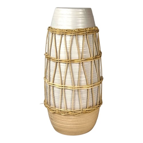 Vase 31cm wanddeko rattan und - vase,