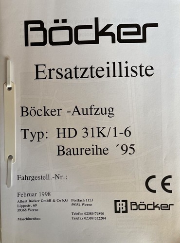 Böcker aufzug typ 31k - aufzug, 31k/1-6