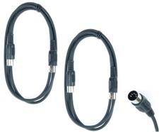 2 x 1,5 m Audiokabel MIDI DIN