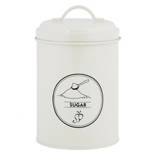 Esschert Design Retro Zucker Vorratsdose Cremeweiß - Metall 