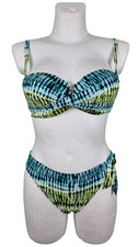 Opera Bikini Größe 38 A Cup Bademode Blau Grün Trägerbikini Bügel Badebekleidung