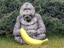 Steinfigur Gartenfigur Affe Haus Garten Deko Frostsicher Handarbeit