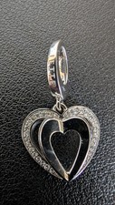  Original - Jette Charm Anhänger Herz in Herz  in 925 Silber