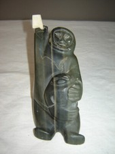 Alte Eskimo Inuit Figur Stein
