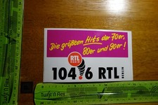 Alter Aufkleber Radio Sender RTL RADIO Berlin 90er Jahre DEA ALFA ROMEO