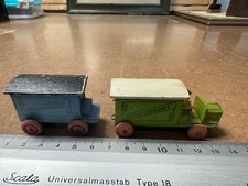 Alte Holzautos Holzspielzeug LKW Möbel Transport 2x Vor 1945 oder DDR ?