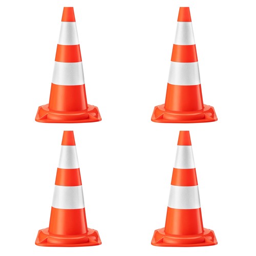 Wiltec verkehrskegel 50cm 4st - verkehrskegel,