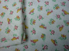 Original DDR Kinder Bettwäsche 2 teilig Kissen und Decken Bezug Röschen u. Vögel