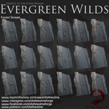 Dark Realms Evergreen Forest Stream Fluss Fantasy 28/32mm Scale