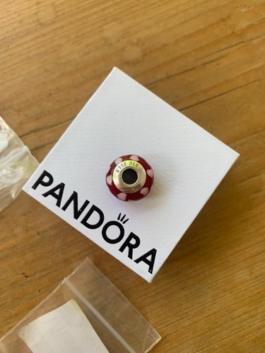 Pandora murano charm - charm, rot