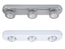 Livarno LED Unterbauleuchte 3 Spots schwenkbar Batterien Klebepad Küche Schrank