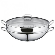 WMF 07 9256 6040 Wok Macao 4tlg Cromargan 18/10 Edelstahl Töpfe Wok-Pfanne OVP