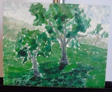 Michael Feicht (geb. 1959): "Komposition mit zwei Bäumen"