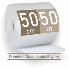 Luftpolsterfolie 50 cm x 50 m Rolle Noppenfolie Verpackungsfolie