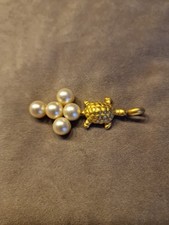  Yuta Pasch Schildkröte m. Perlen Anhänger  /Typ. Meisterwerk 16g 6,5cm