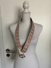 " Htc " Gürtel Leder Nieten 85 Beige Türkis Rot Silber "