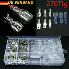 270x Kabelschuhe-sortiment Steckverbinder Flachstecker Kabel-schuhe Auto KFZ DE