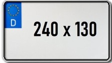 1 Kennzeichen | 240 x 130 mm | Motorrad | Roller | Leichtkraftrad | Traktor 