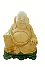 Glücksbuddha- geschnitzt? ca. 24x18 cm (in den 70igern  aus Indien bekommen)