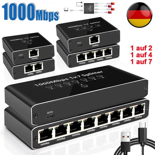 Lan splitter auf - 1, 2/4/7