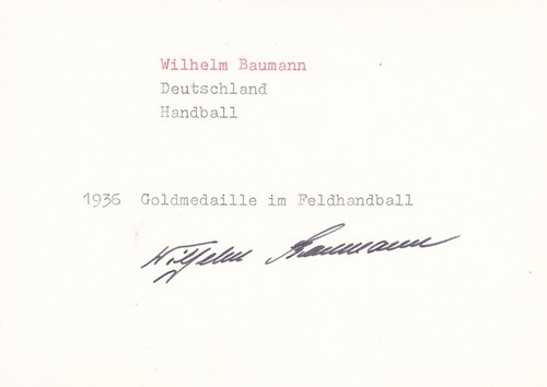 Olympia 1936 wilhelm - olympia, baumann