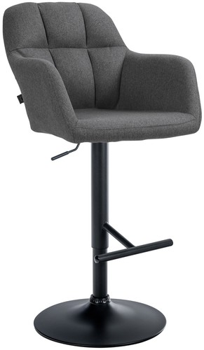 Barhocker natoma stoff - barhocker, schwarz