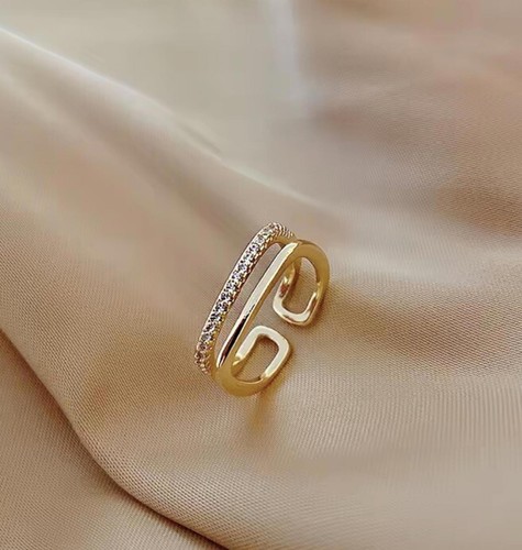 Damen goldring funkelnder - goldring,,