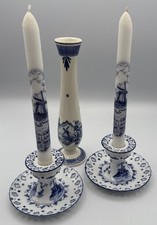 2 Kerzenständer mit Kerzen, 1