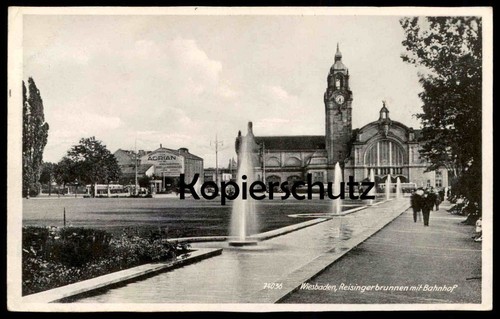 Alte postkarte wiesbaden - alte,