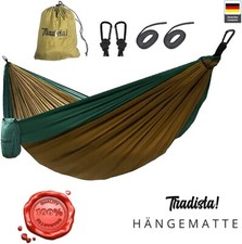 Tradista Hängematte Outdoor Ultraleicht mit Seilabdeckungen,300kg 270x140 cm