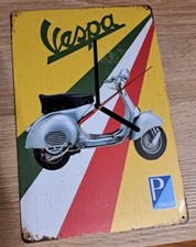 Blechschild Uhr Vespa 30x20 cm