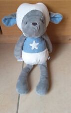  Kuscheltier Obaibi Stofftier Ziege Kuh Schaf ca. 32cm weiß blau grau 