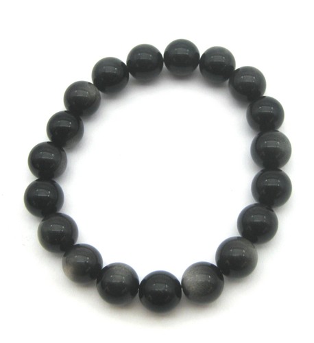 Kugel armband obsidian silber - kugel-armband,