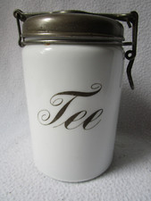 alte Teedose Glas Tee Dose