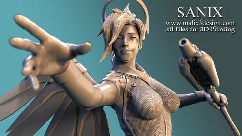 Printed resin mercy - -,