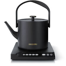 Arendo MIZU Wasserkocher 0,5 Liter 1000 W 40° bis 100° 360° Basis Edelstahl