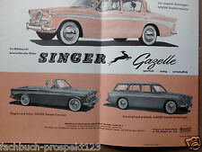 SINGER GAZELLE  PROSPEKT 1959 EASIDRIVE ENGLAND ROOTES OLDTIMER SAMMLER